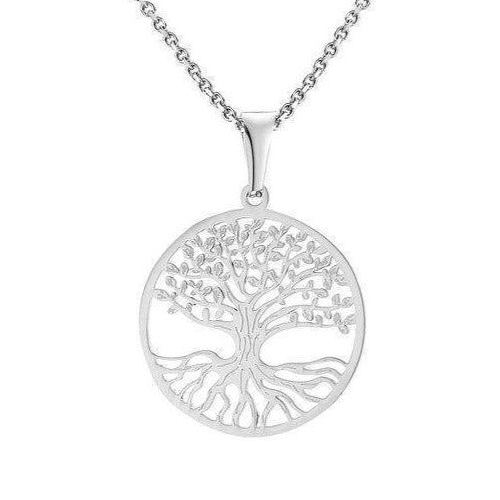 collier arbre de vie acier