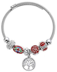 Thumbnail for Bracelet Arbre de Vie Rouge