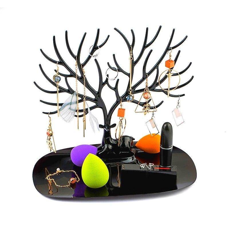 arbre de vie porte bijoux en forme de cerf noir