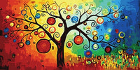 Thumbnail for tableau arbre de vie abstrait