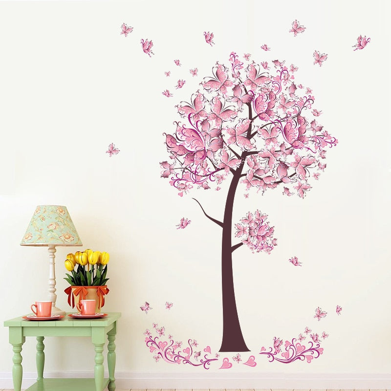 Stickers Mural Arbre de Vie <br> Rose