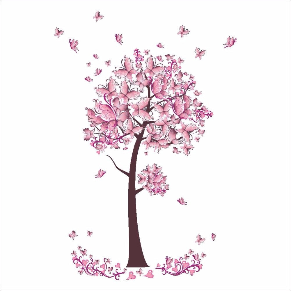 Stickers Mural Arbre de Vie <br> Rose