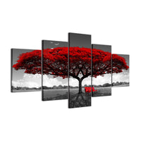 Thumbnail for tableau peinture arbre rouge