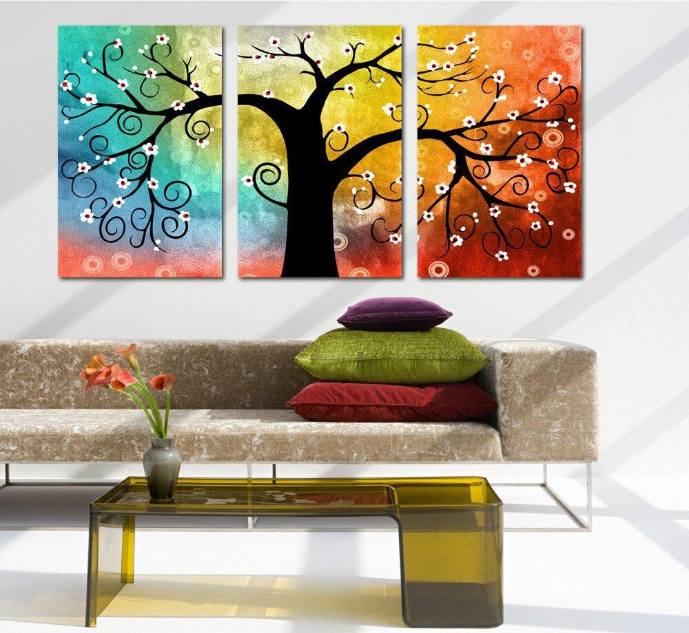 tableau triptyque arbre de vie