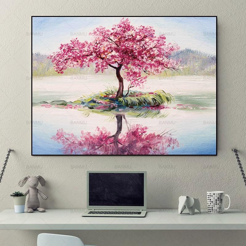 Tableau Arbre de Vie Rose